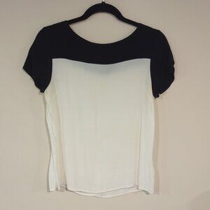 Graphic black & white banana republic shirt